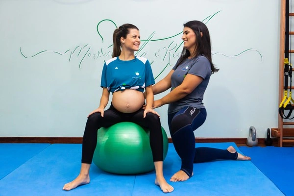 Aula de pilates para gestante